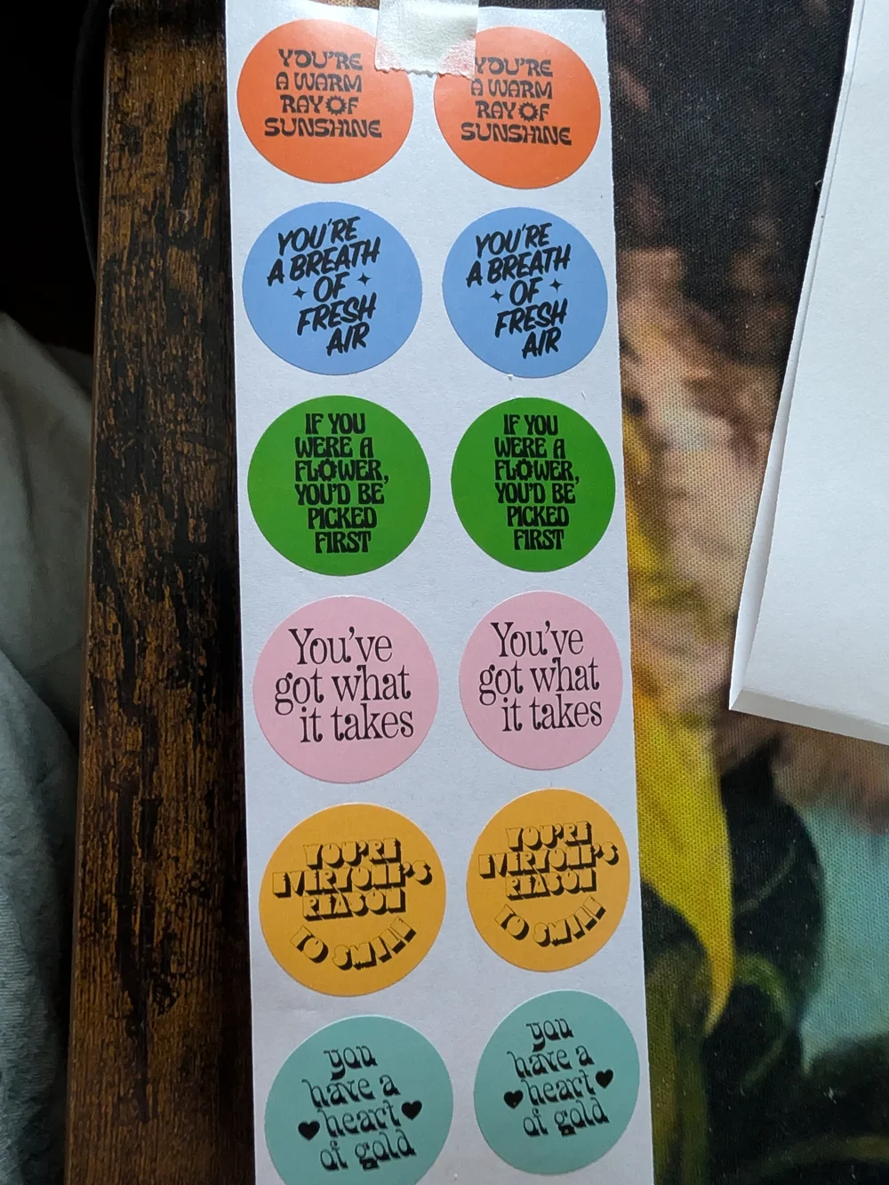 'You're the Best of the Best' Compliment Sticker Roll - Multicolor